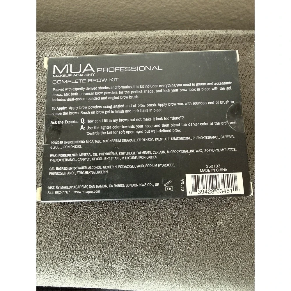 MUA Makeup Academy Complete Brow Kit. New Sealed in Box. Discontinued/RARE!